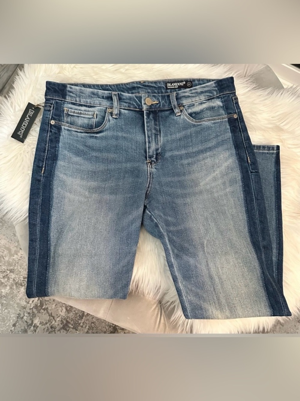 Blank NYC Dual Blue The Reade Crop Women’s Denim Blue Jeans Size 31 NEW!